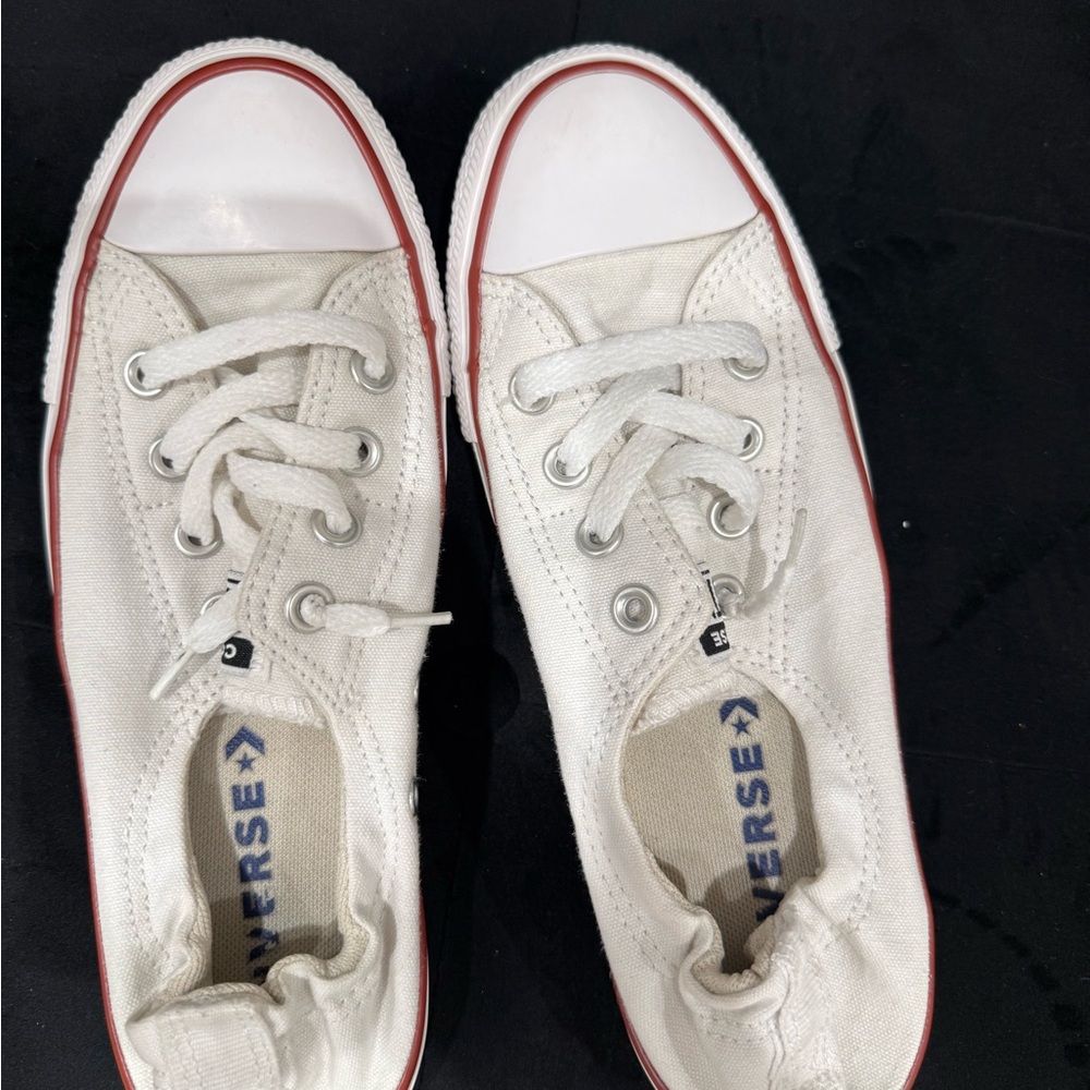 Converse Women White and Red Sneakers